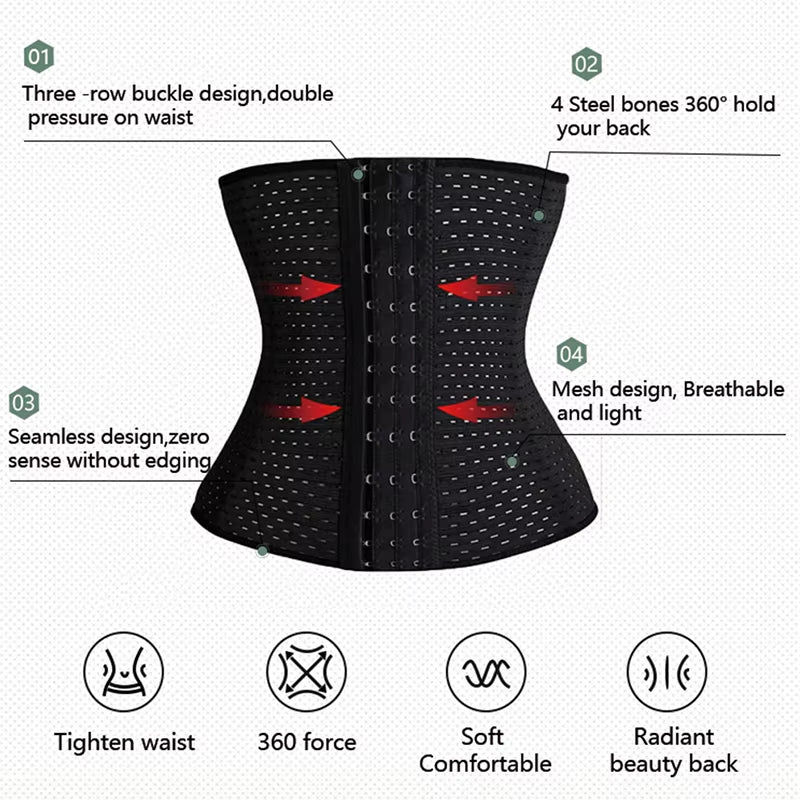 Waist Trainer Corset Belt – Postpartum Recovery & Tummy Control Shapewear for Women